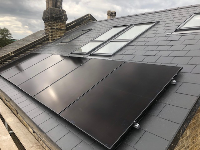 Solar panel installation at Blackheath Rise