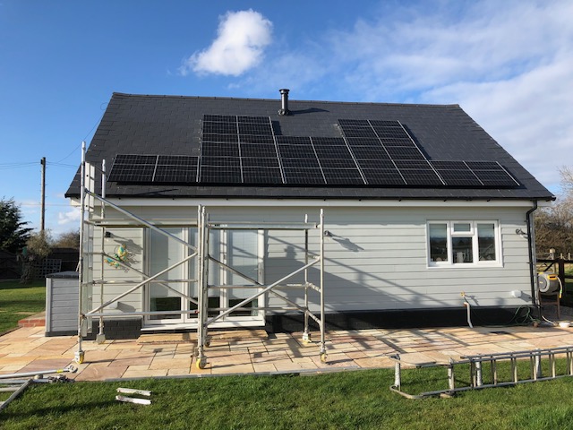 Solar panel installation at Shalford